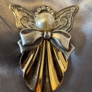 Gold and Silver Angel Brooch